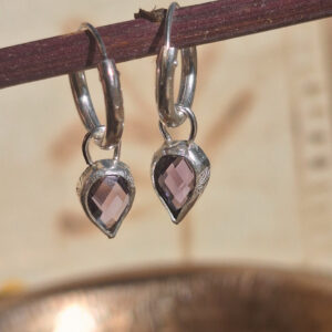 Pendientes Aro Lileim, Amatista facetada.
